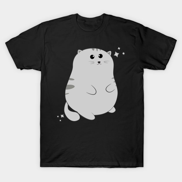 cute fat kitten T-Shirt by sj_arts